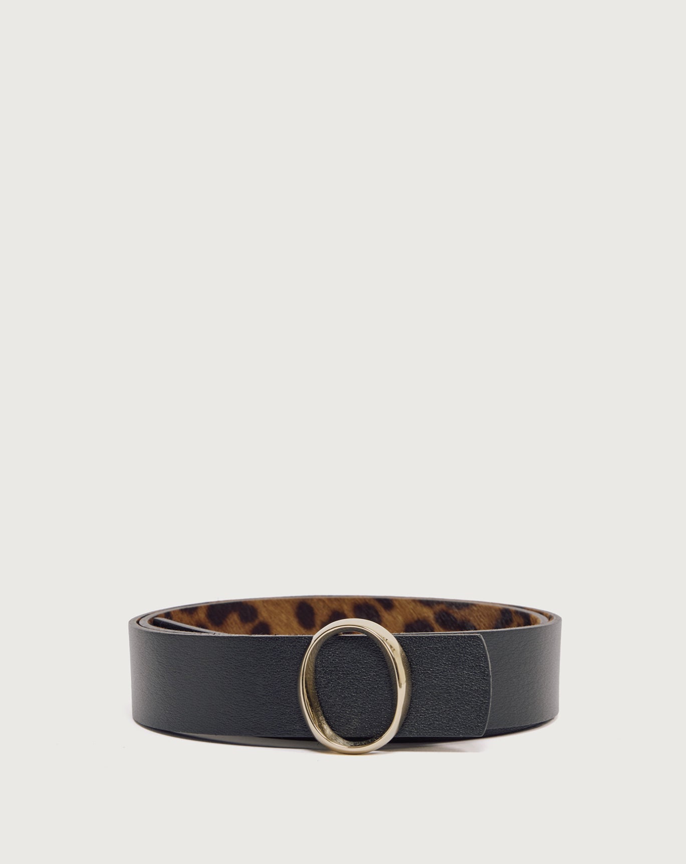 Cintura Leo Double in cavallino 3,5 cm