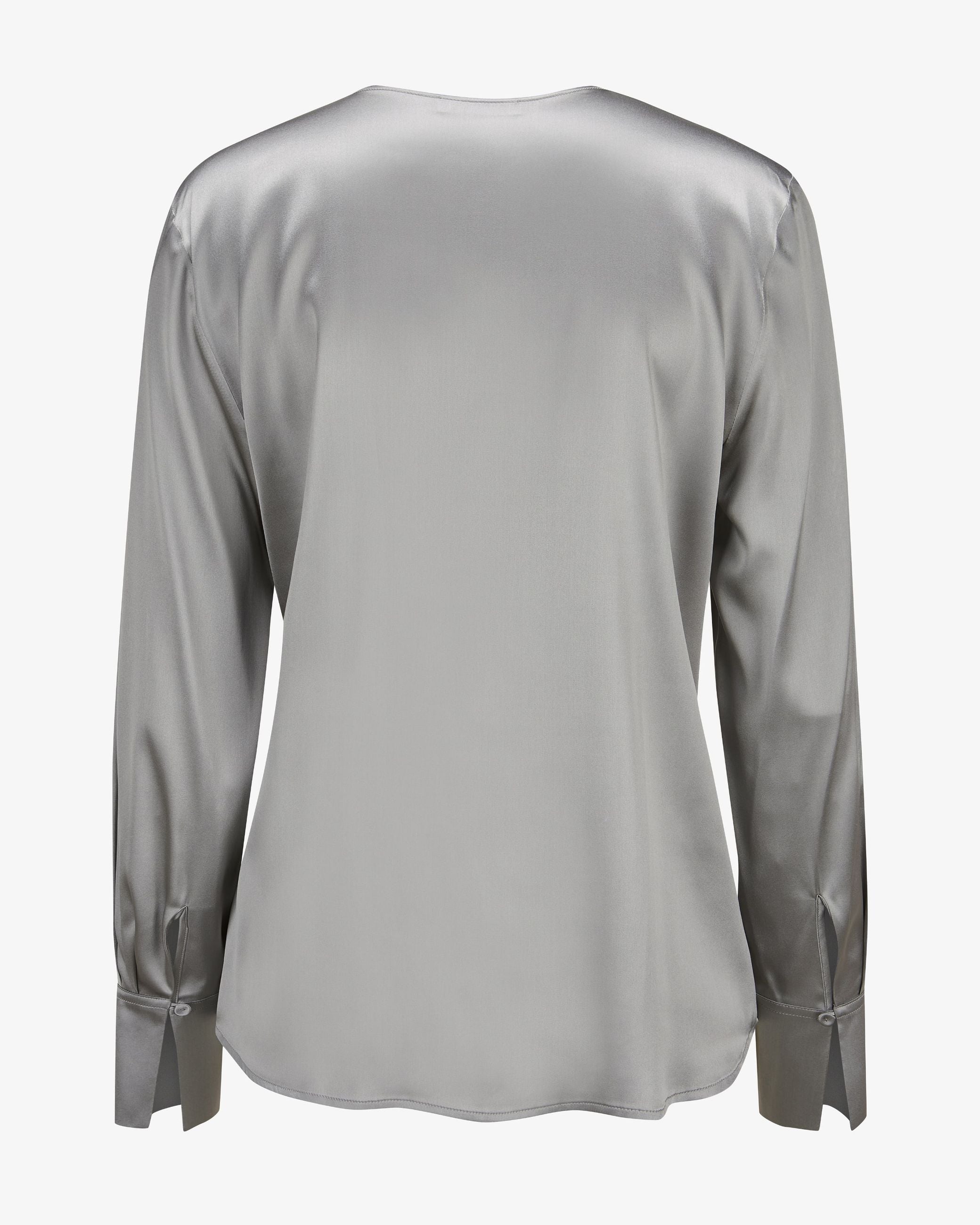 Camicia raso di seta stretch lucido