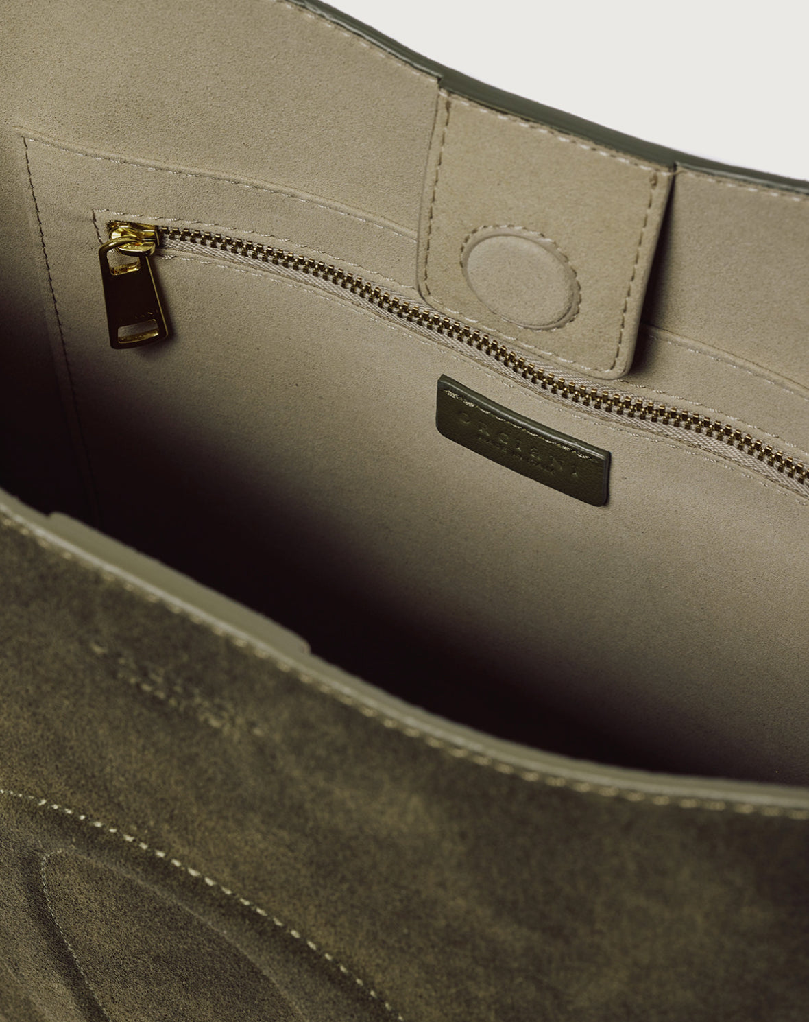 Borsa Her-O Peach Midi a spalla in suede con tracolla