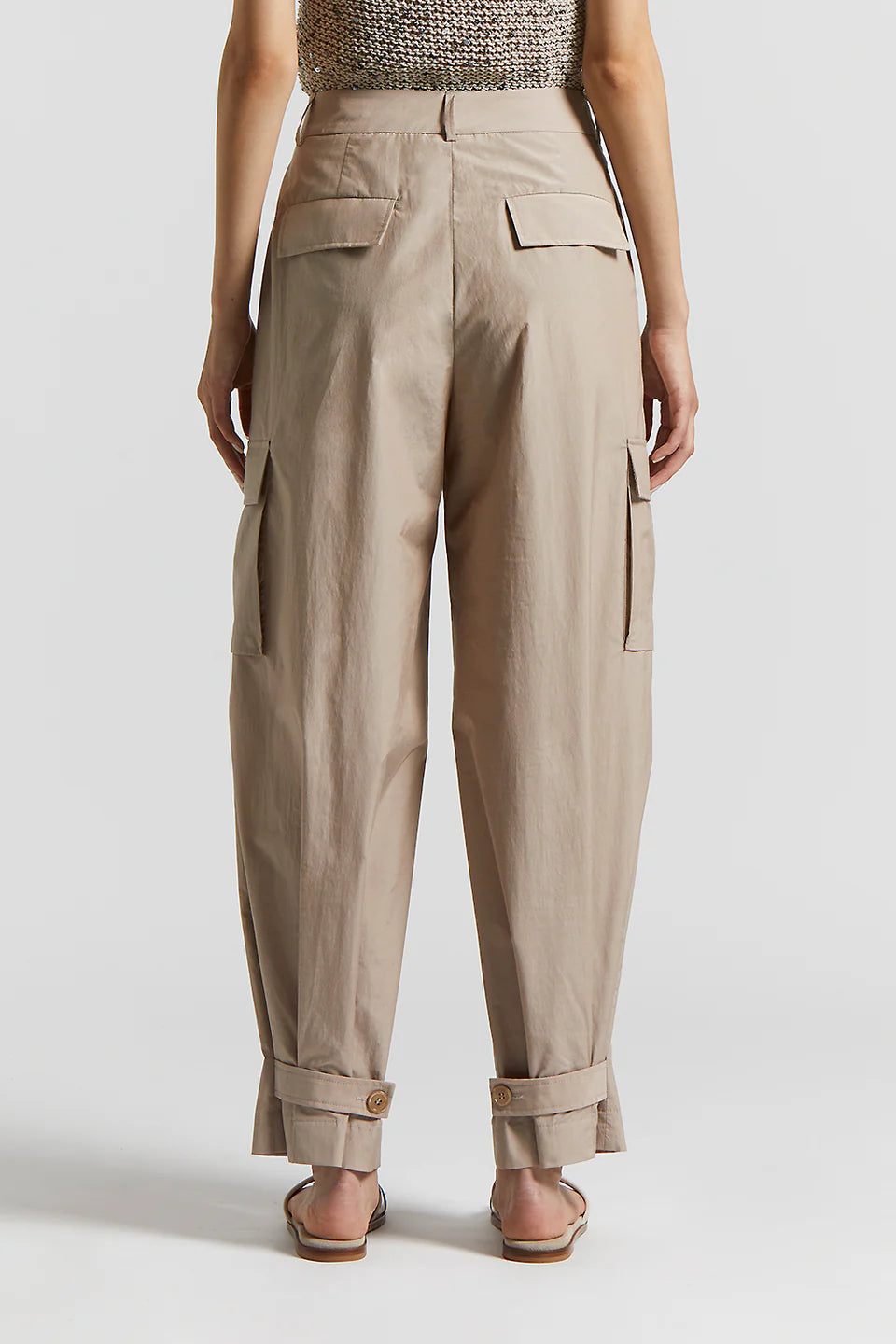 PANTALONE POPELINE IN MISTO COTONE MANO VELA