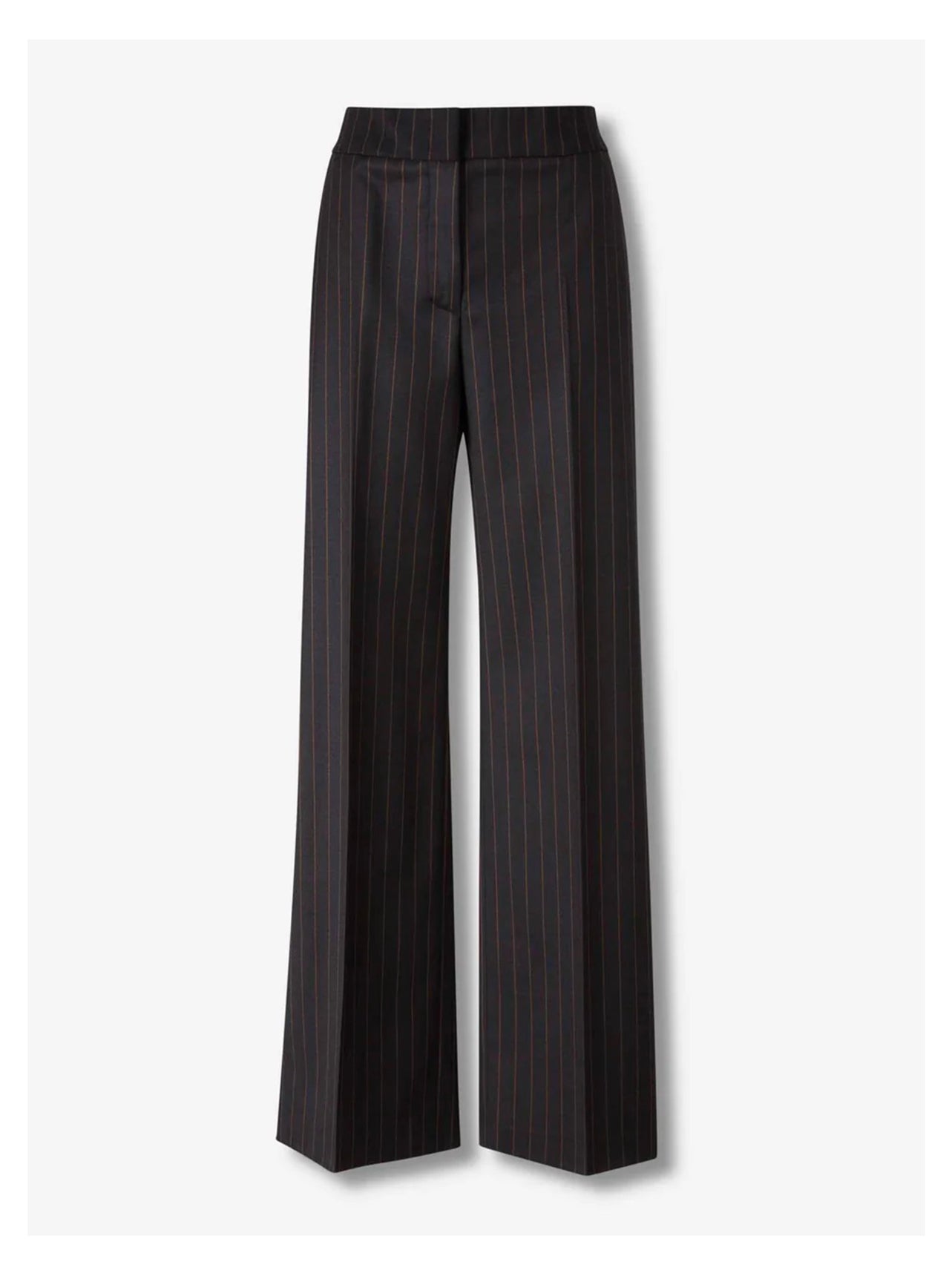 Pantalone gessato in lana cardata