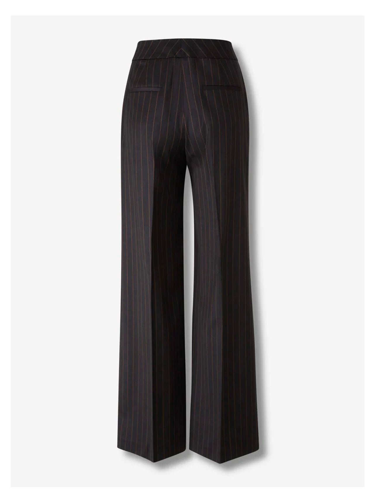 Pantalone gessato in lana cardata
