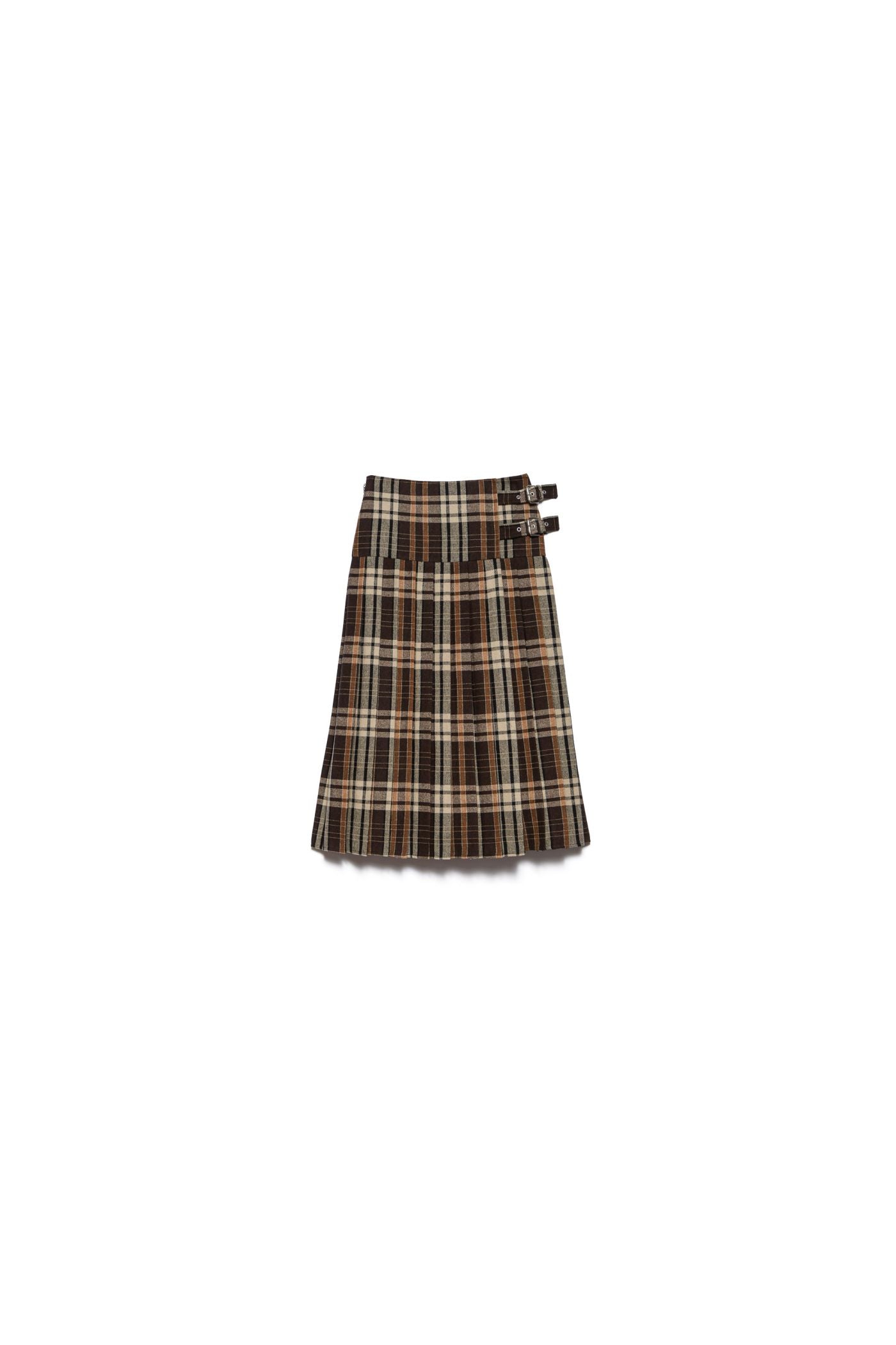LONG SKIRT GWEN MOKA CHECK