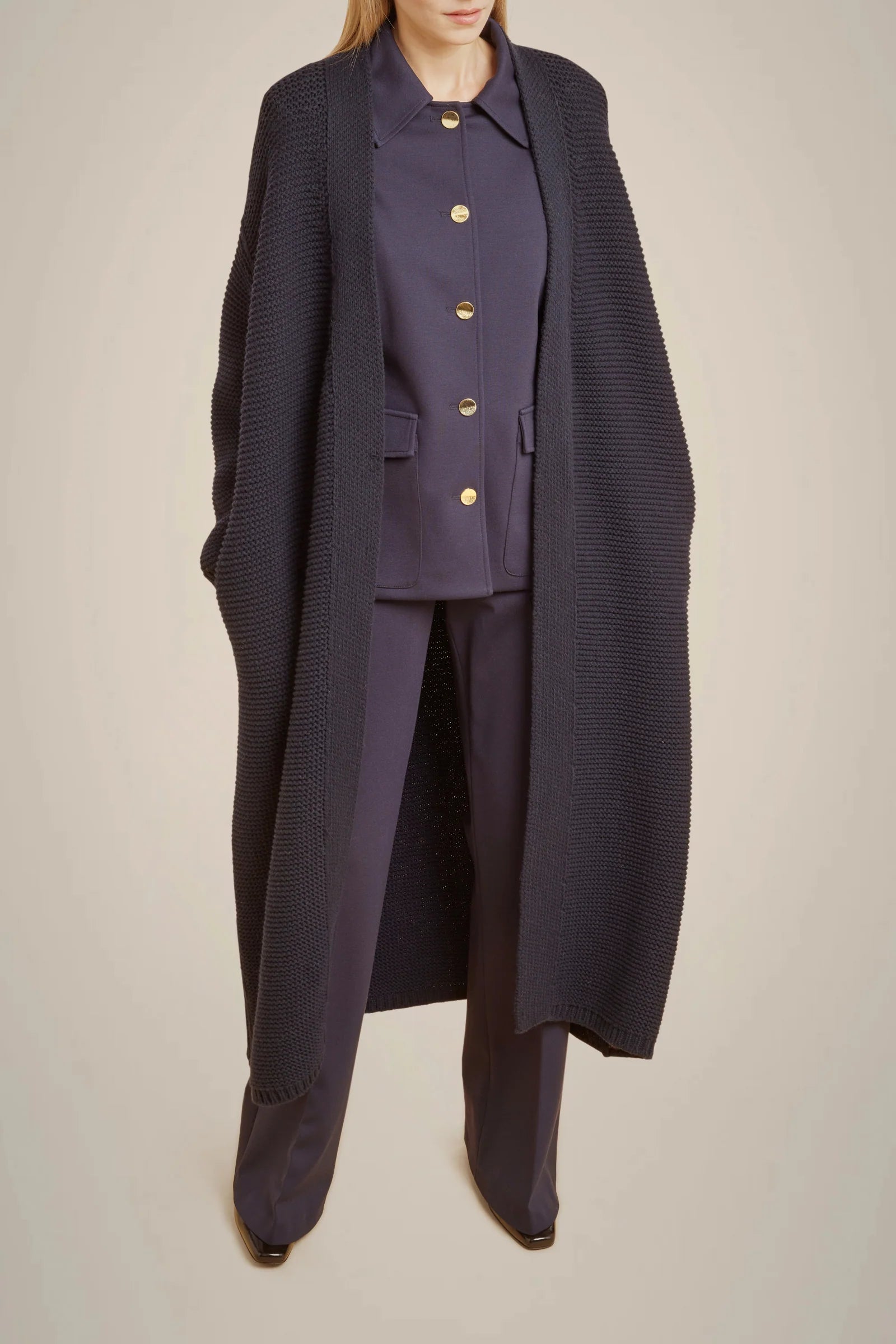 Cardigan in cashmere riciclato