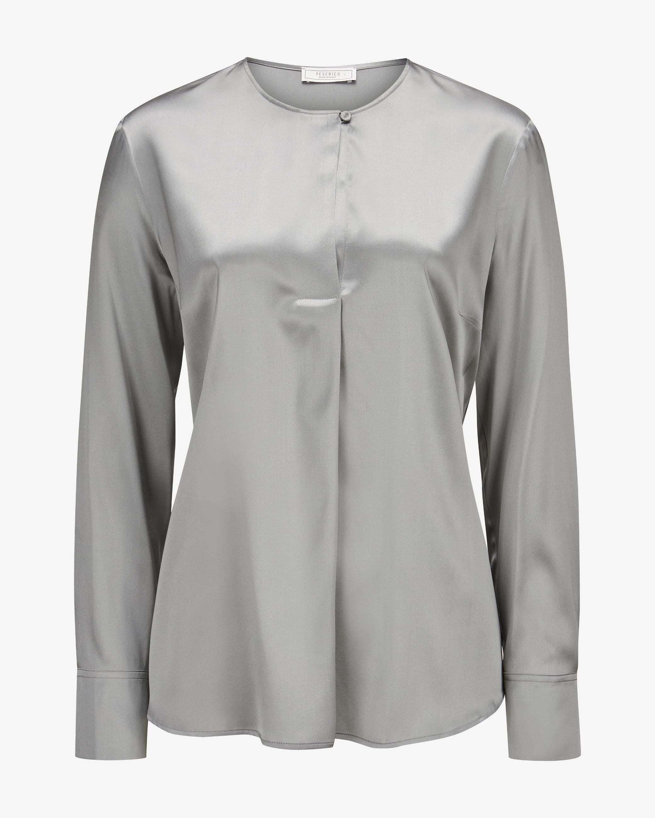 Camicia raso di seta stretch lucido