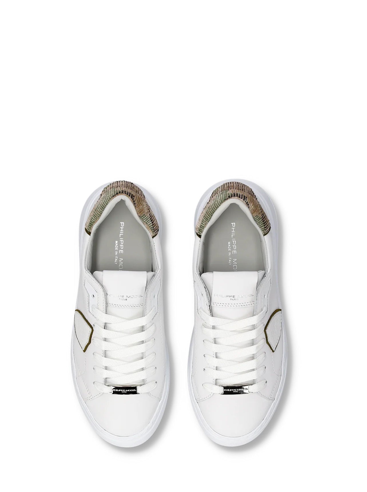 Sneakers Temple Donna, Bianco Camouflage