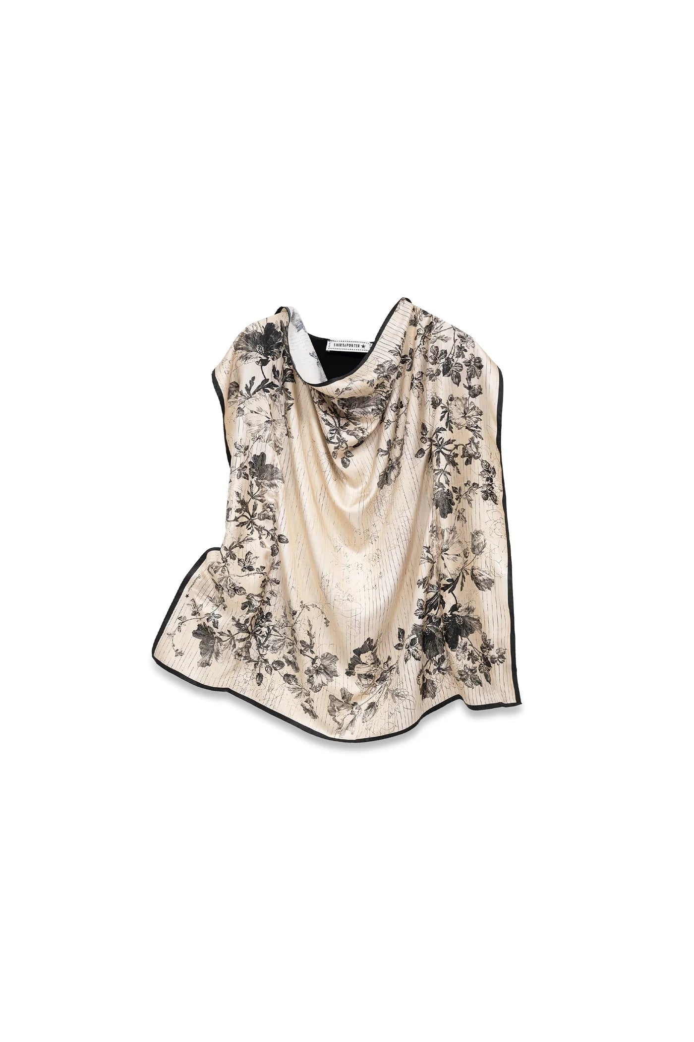 T-SHIRT RETURN A PORTER FIORE CHINÉ BEIGE