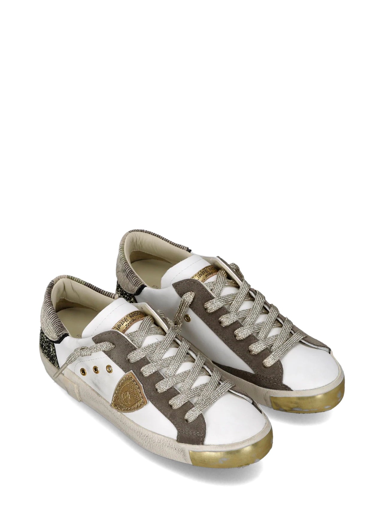 Sneakers Prsx Donna, Bianco Verde Militare