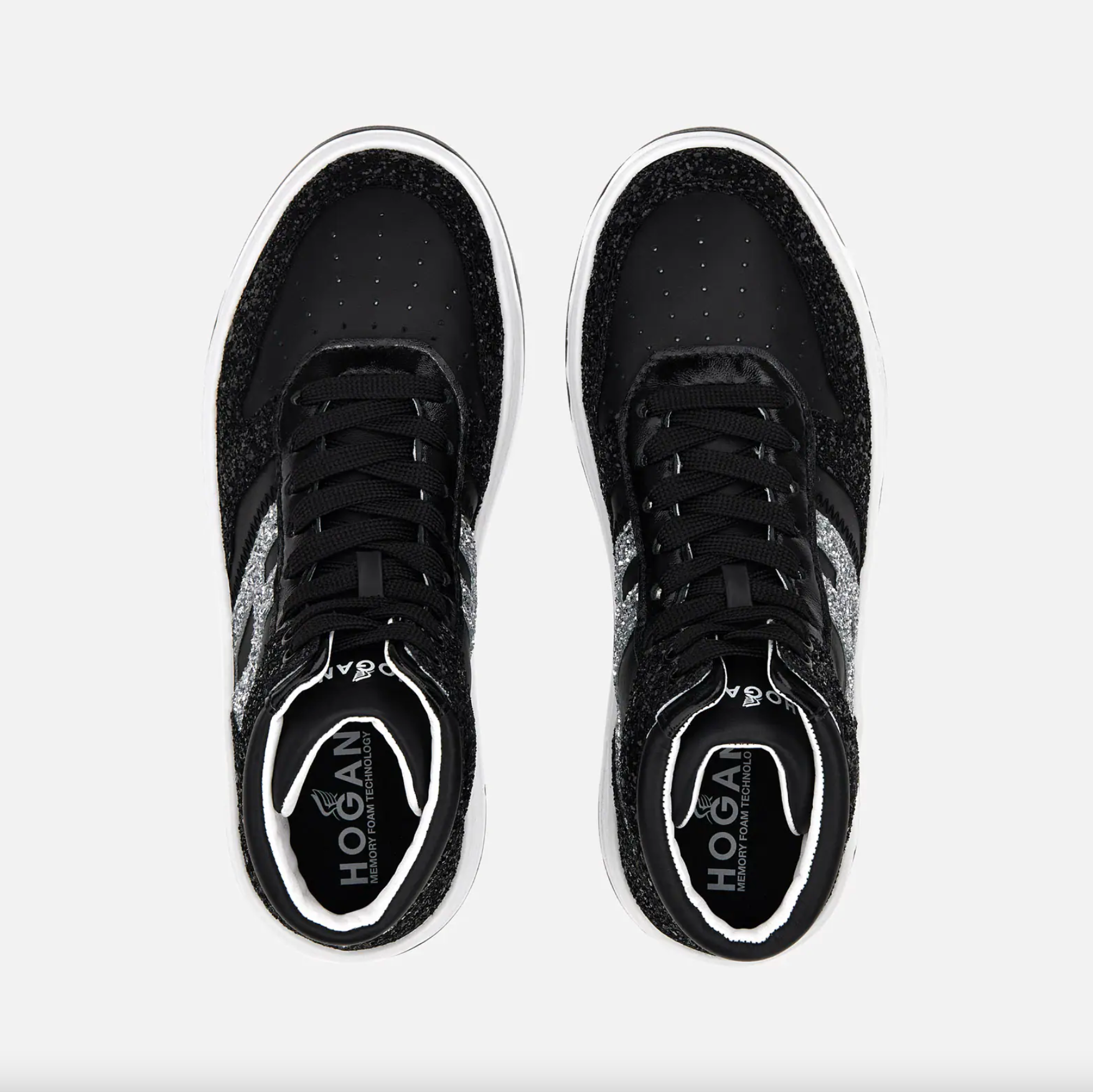 Sneakers High Top H630 Nero Argento