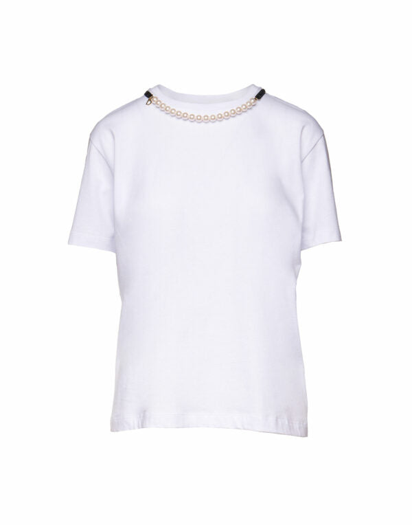 T-SHIRT LARISSA COLLANA DI PERLE