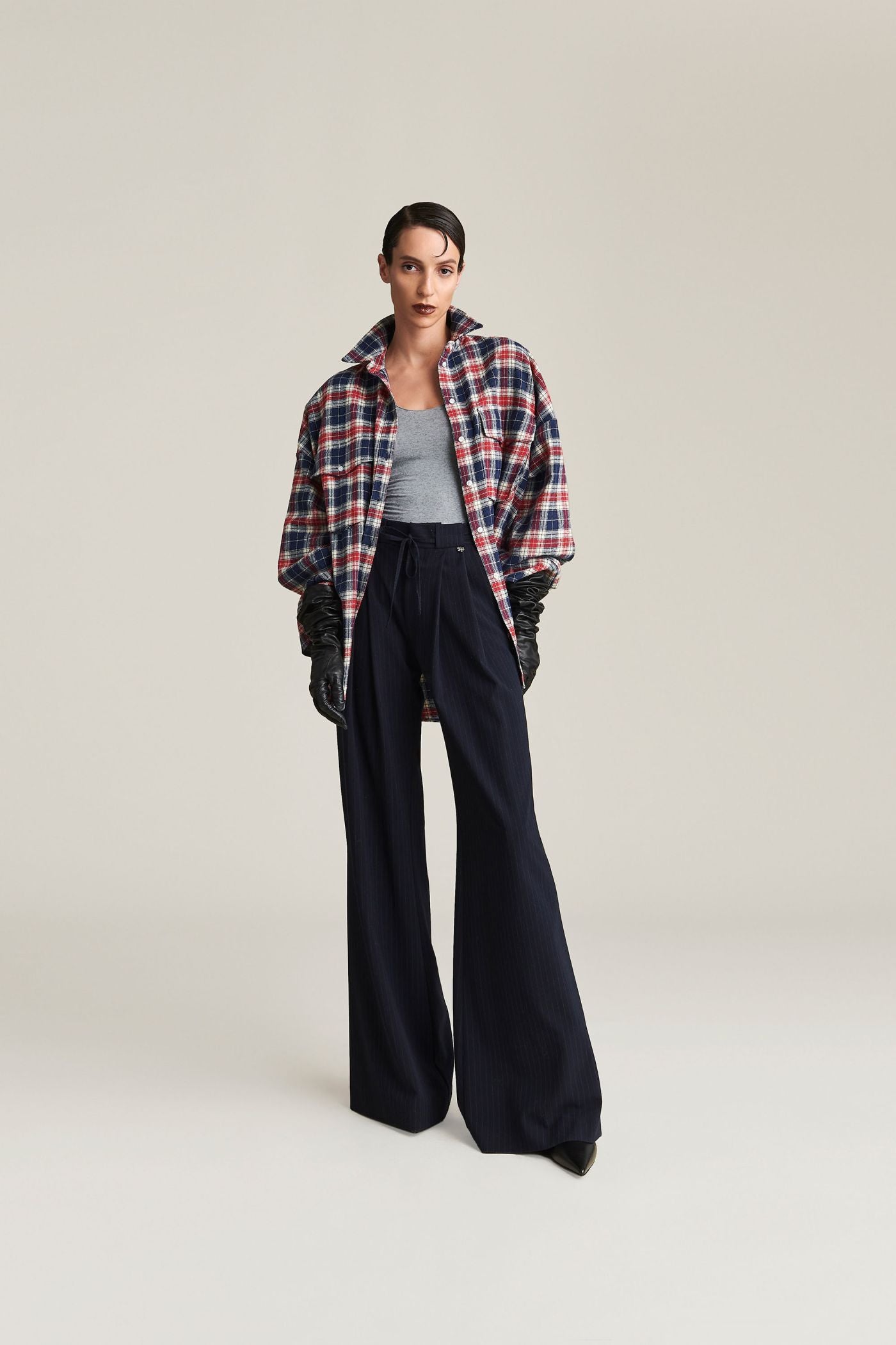 SHIRT GWEN BLU CECK
