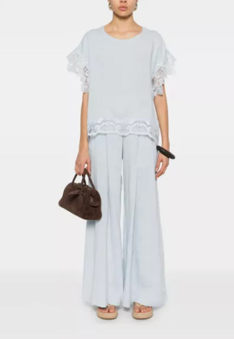 Pantalone Fluid White