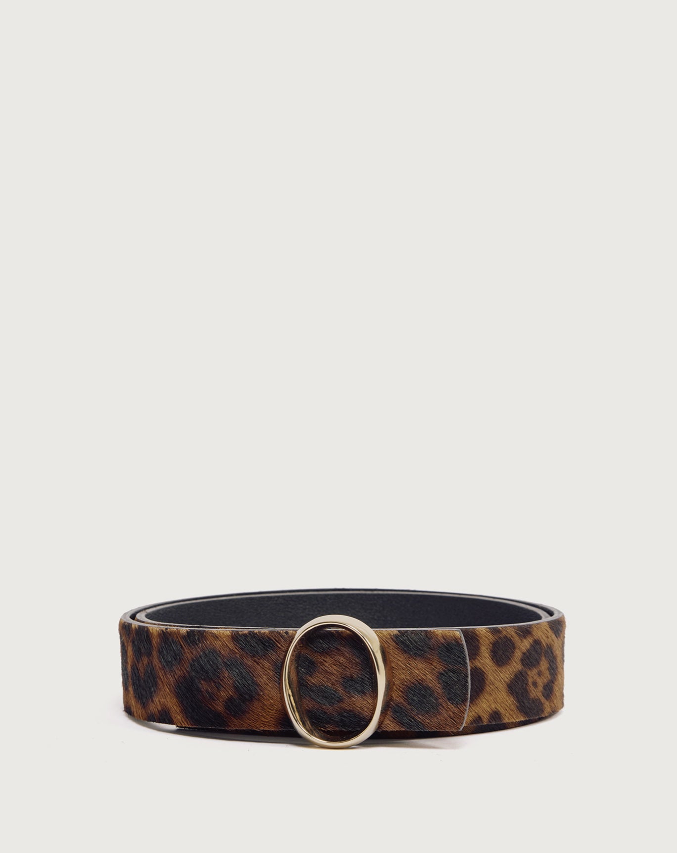 Cintura Leo Double in cavallino 3,5 cm