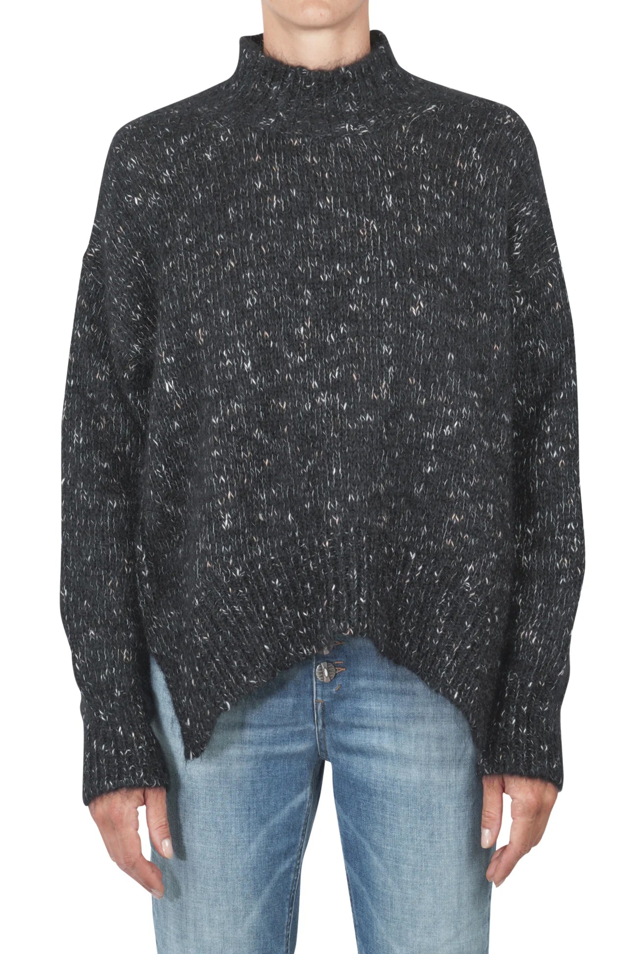 Maglia soft tricot collo alto