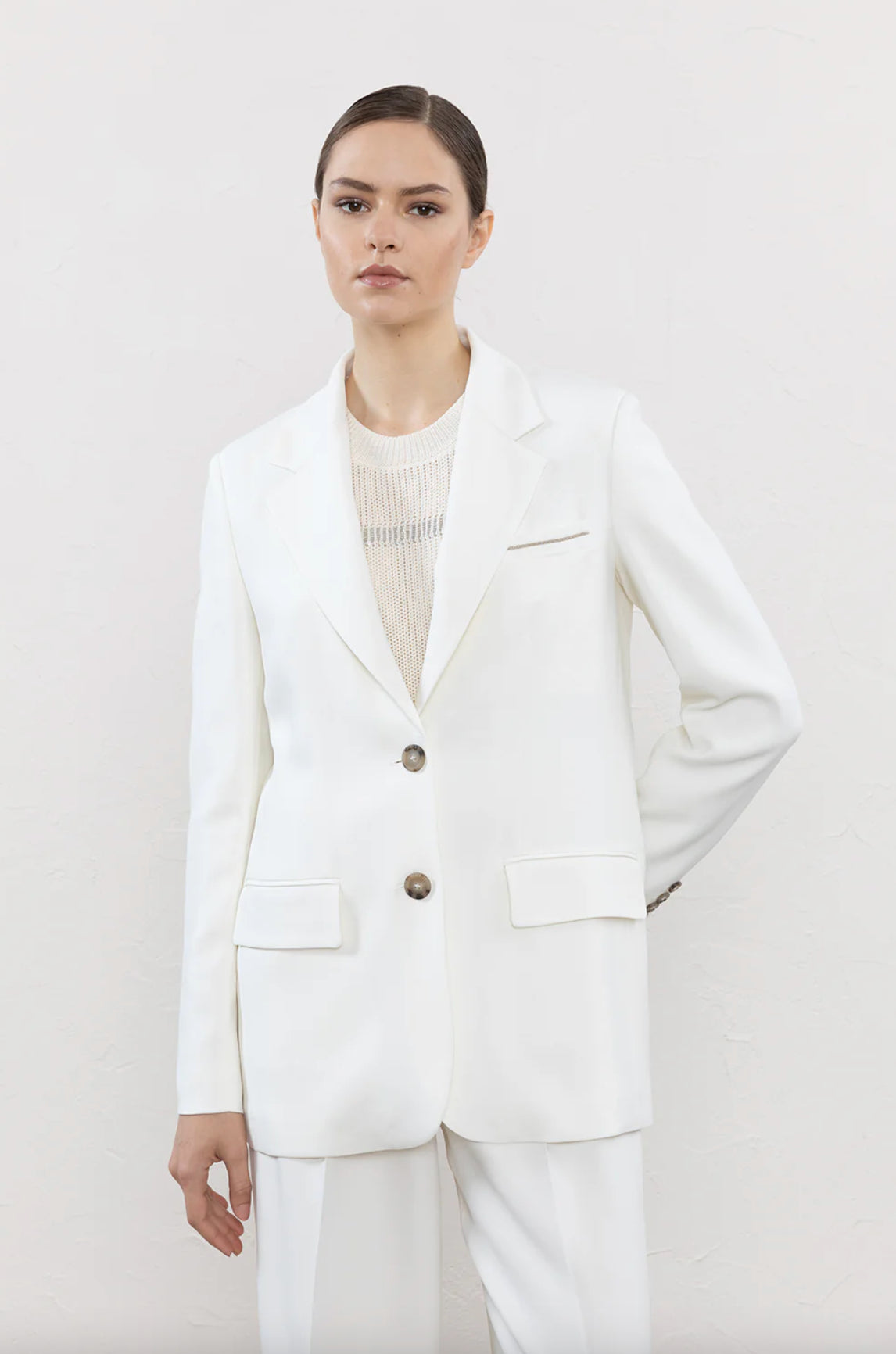 Blazer Monopetto White