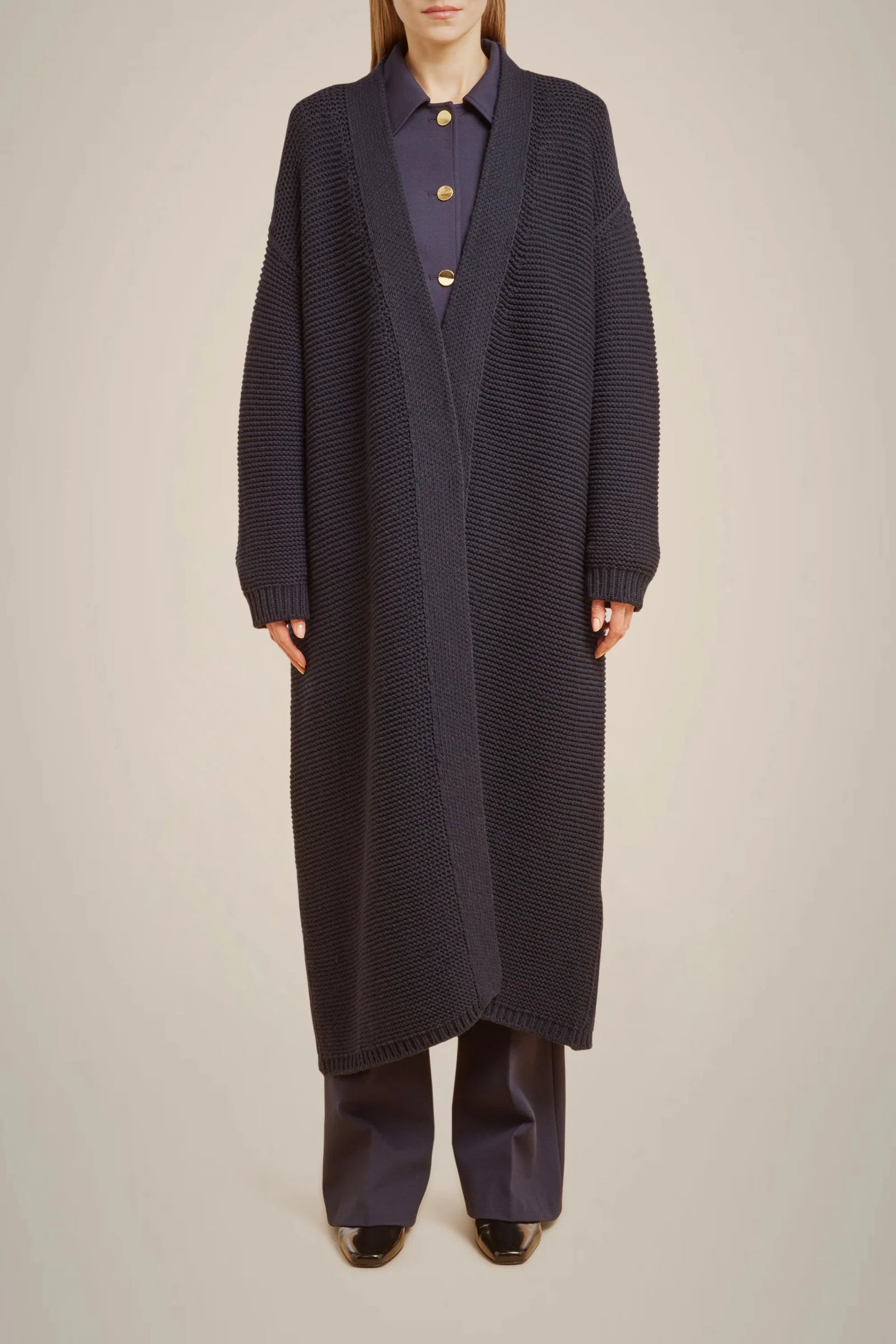 Cardigan in cashmere riciclato