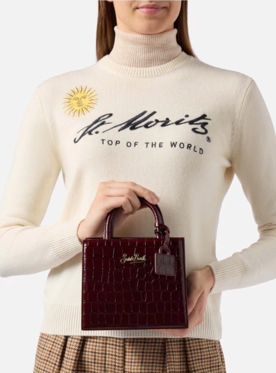 Borsa a mano Shop Bag Mini in pelle cocco