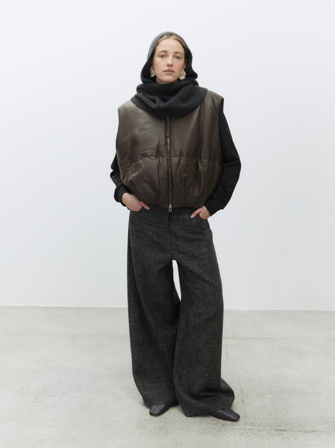 PIUMINO PUFFED LEATHER SMANICATO