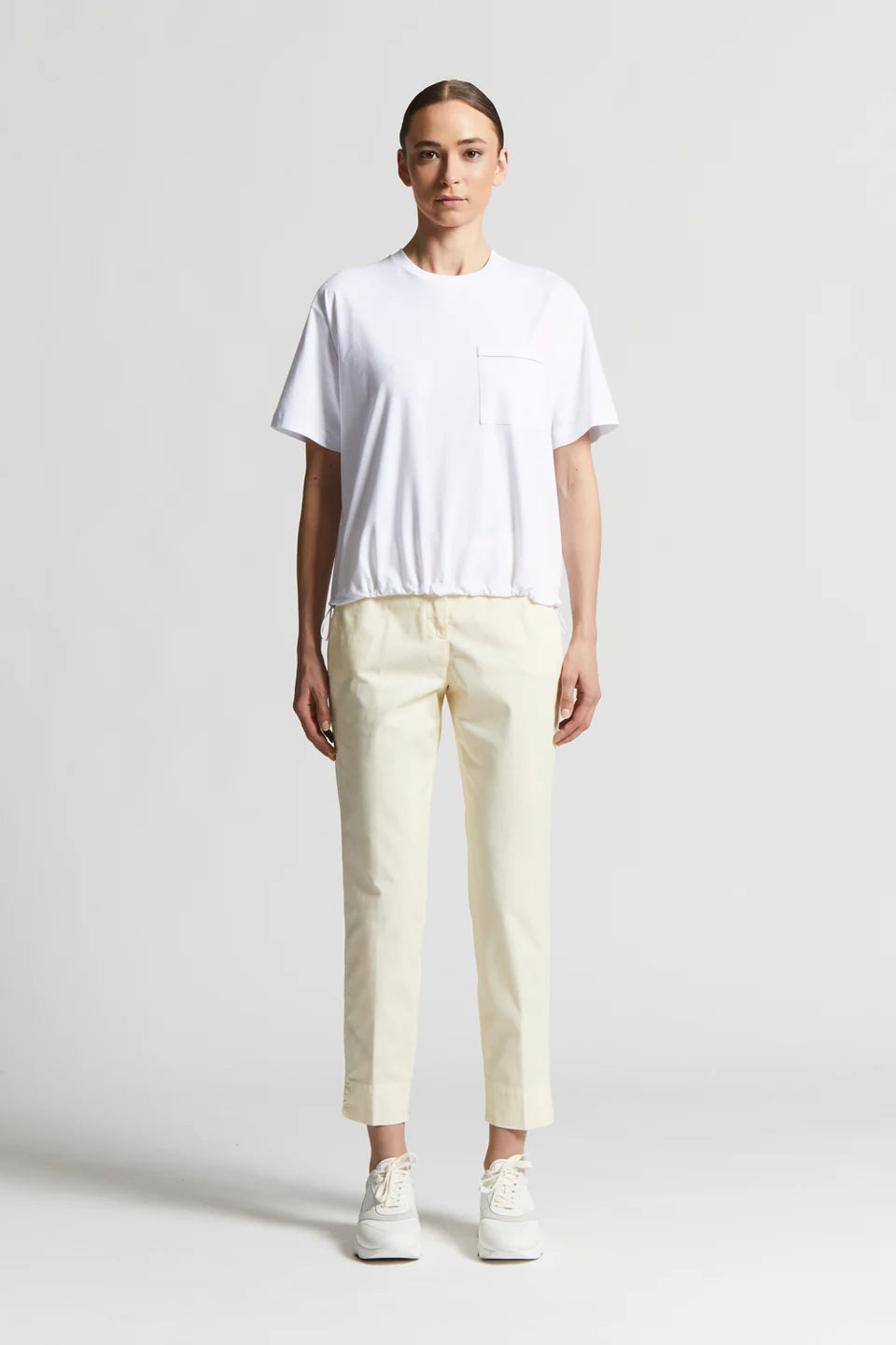 T-SHIRT JERSEY IN COTONE BIELASTICO