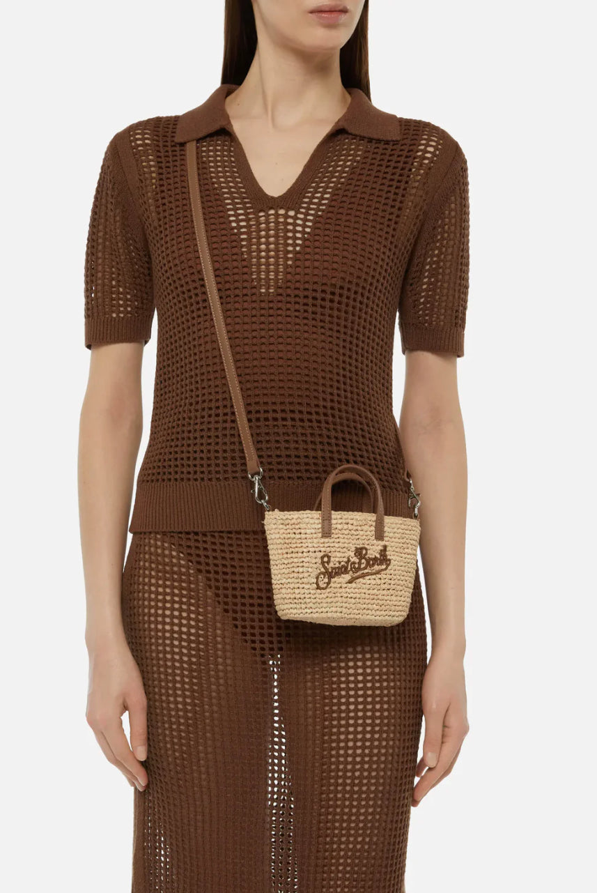SHOULDER BAG IN RAFFIA
