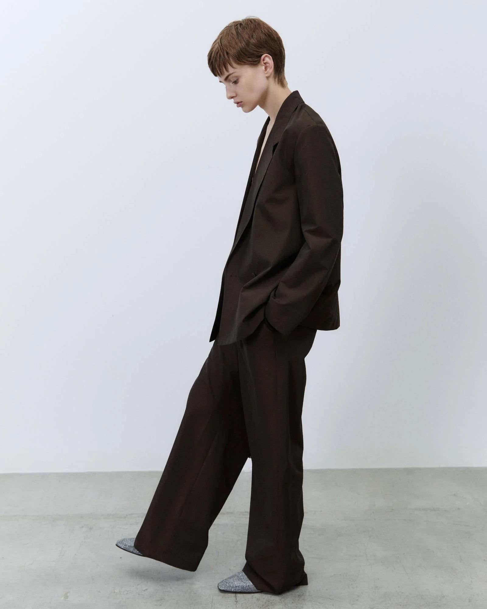 Pantalone hi-tech wool ampio
