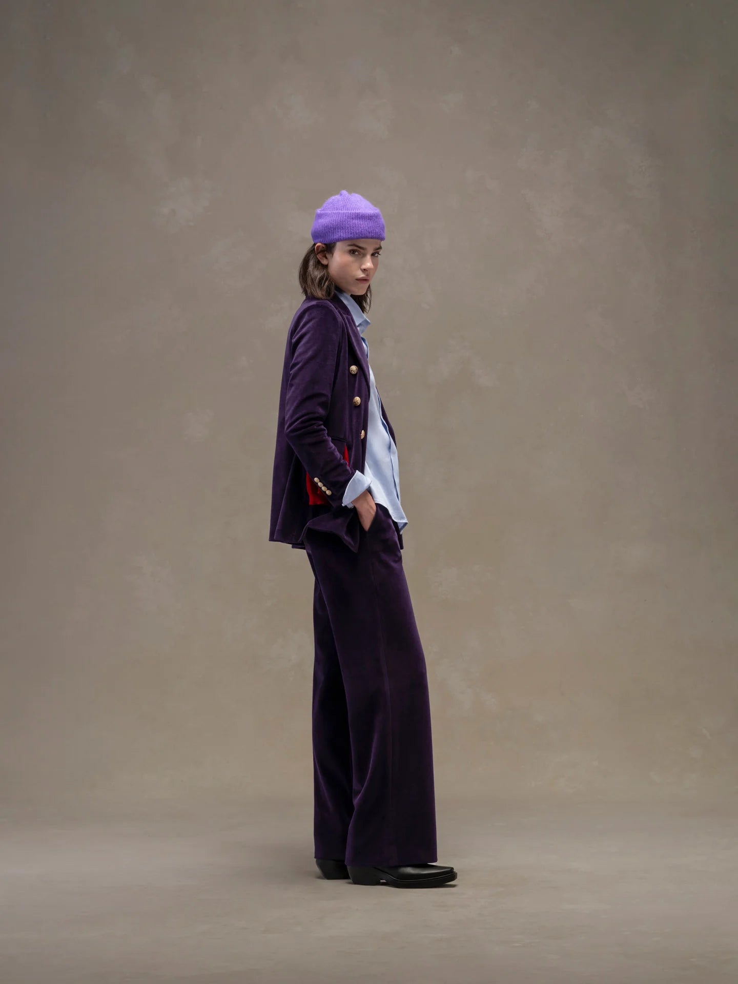 Pantalone Wide Leg Velour