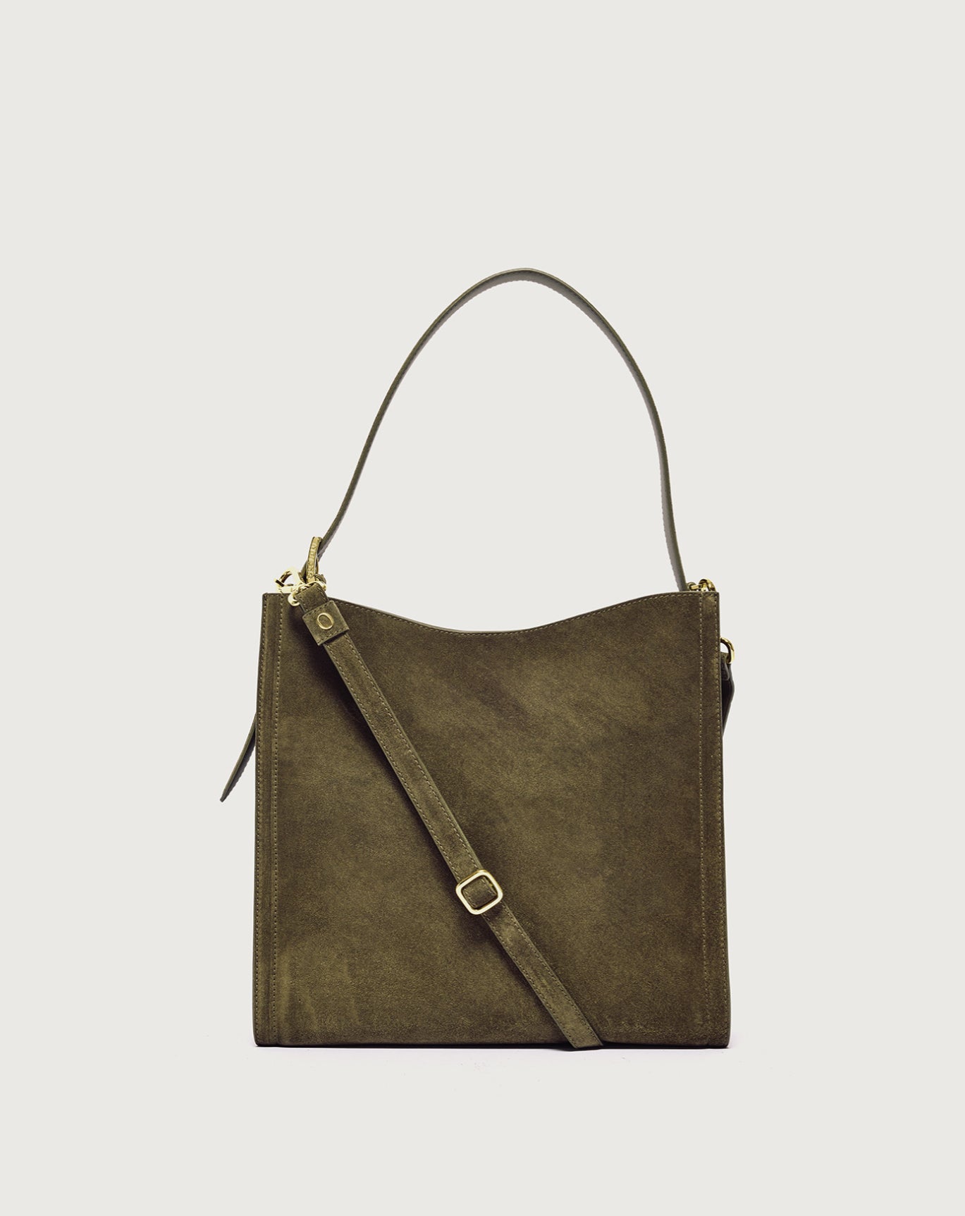 Borsa Her-O Peach Midi a spalla in suede con tracolla