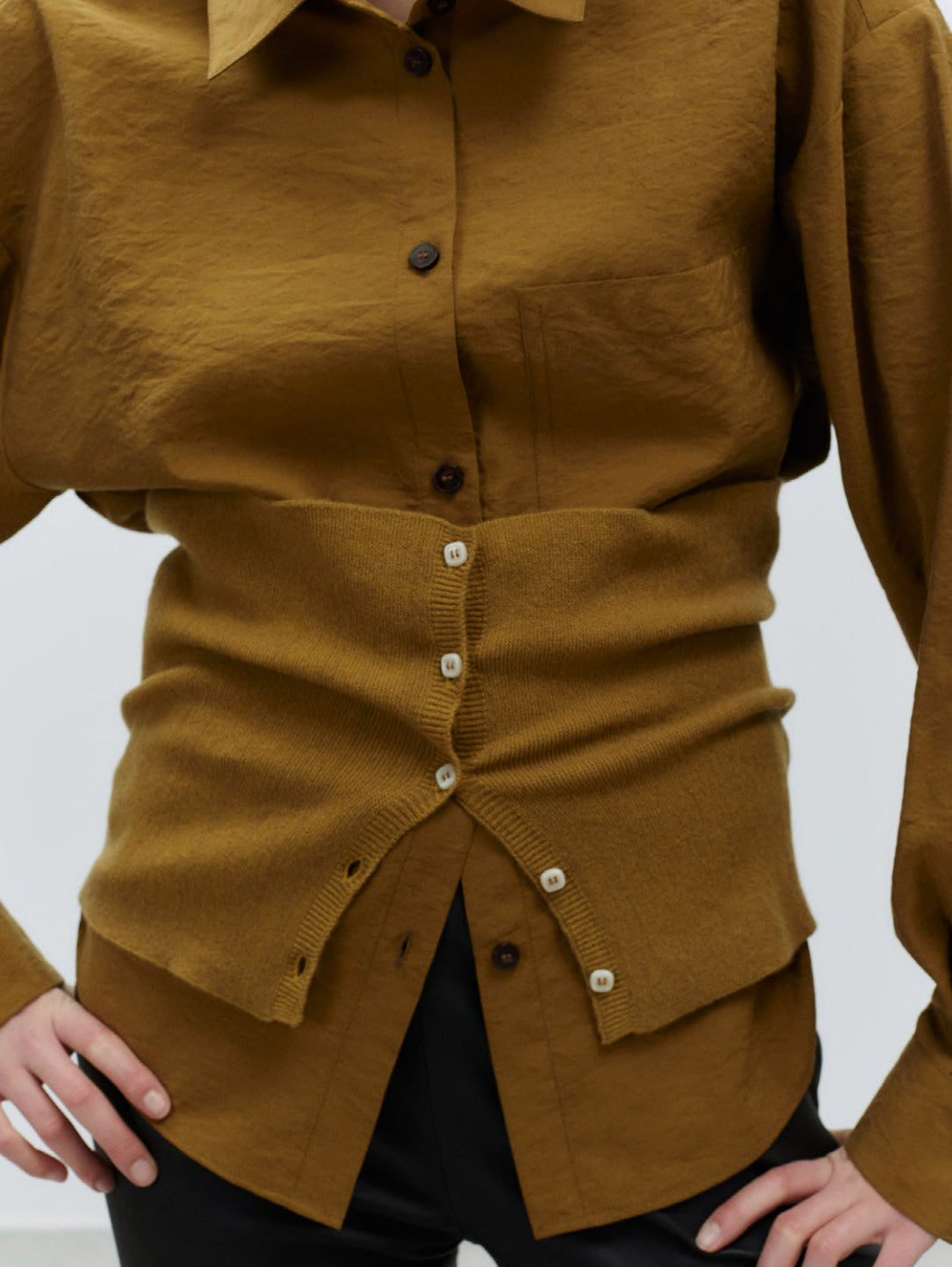 Camicia tela di seta