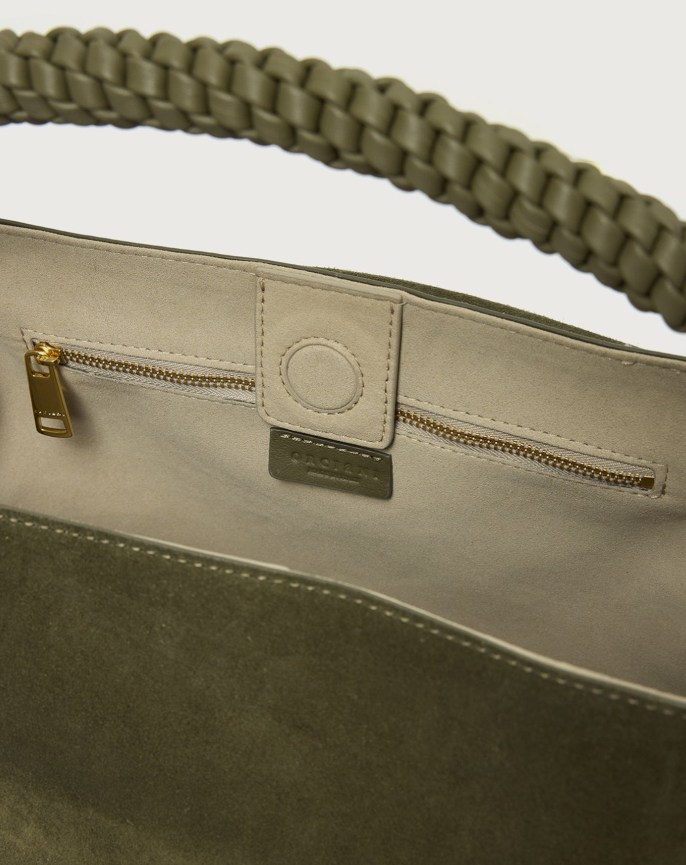 Borsa Sveva Peach Media a spalla in suede con tracolla